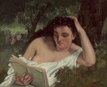 Читающая женщина - Курбе, Гюстав