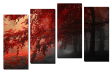 Осеннее красное дерево