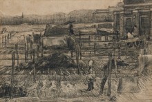 Дворы с двумя фигурами (Back Yards with Two Figures), 1882 - Гог, Винсент ван