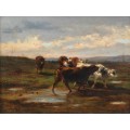 Стадо коров в пейзаже - Бонёр, Роза