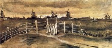 Ветряные мельницы в Дордрехте (Windmils at Dordrecht), 1881 - Гог, Винсент ван