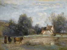 Пейзаж в Люзанси - Коро, Жан-Батист Камиль