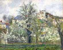 Цветущие деревья, весна, Понтуа - Писсарро, Камиль