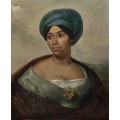 Портрет женщины в голубом тюрбане - Делакруа, Эжен 
