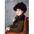 Портрет женщины в шляпке с перьями - Кайботт, Густав
