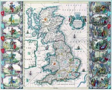 Старинная карта Англии
