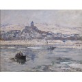 Зимний пейзаж с видом на Ветёй - Моне, Клод