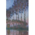 Тополя на берегу реки Эпт в сумерках, 1891 - Моне, Клод