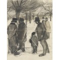 Пять мужчин и ребенок в снегу (Five Men and a Child in the Snow), 1883 - Гог, Винсент ван