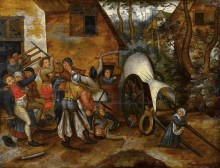 Драка между крестьянами и солдатами - Брейгель, Питер (Младший)