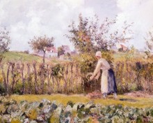 Женщина в саду - Писсарро, Камиль