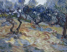 Оливковые деревья, яркое голубое небо (Olive Trees, Bright Blue Sky), 1889 - Гог, Винсент ван