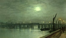 Мост Баттерси в лунную ночь - Гримшоу, Джон Аткинсон