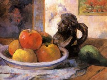 Яблоки, груши и горшок, 1889 - Гоген, Поль 