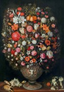 Букет цветов в лепной вазе - Брейгель, Ян (младший)