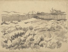 Огражденное пшеничное поле 3 (The Walled Wheatfield), 1890 - Гог, Винсент ван