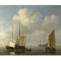 Голландские корабли во время штиля - Велде, Виллем ван де (Младший)