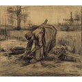 Крестьянка, копающая картофель ( Peasant Woman Lifting Potatoes), 1885 - Гог, Винсент ван