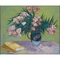 Натюрморт: ваза с олеандрами и книгами (Majolica Jar with Branches of Oleander), 1888 - Гог, Винсент ван