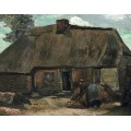 Коттедж с копающей крестьянкой (Cottage with Peasant Woman Digging), 1885 - Гог, Винсент ван