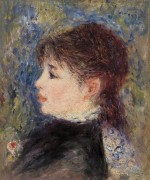 Молодая женщина с розой - Ренуар, Пьер Огюст