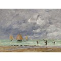 Рыбаки и лодки у Трувилля, 1892 - Буден, Эжен