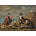 Римский легионер с лошадью на уздечке - Кирико, Джорджо де