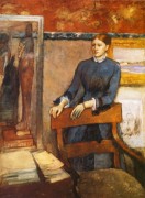 Элен Руар в кабинете отца, 1886 - Дега, Эдгар
