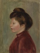 Портрет женщины в профиль, 1900 - Ренуар, Пьер Огюст