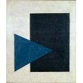 Супрематическая композиция (с синим треугольником и черным прямоугольником) - Малевич, Казимир