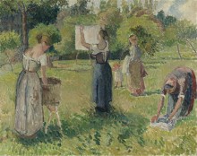 Прачки в  Эрани, эскиз,  1901 - Писсарро, Камиль