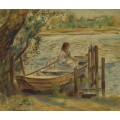 Молодая женщина в лодке - Ренуар, Пьер Огюст