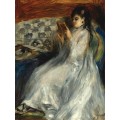 Девушка в белом за чтением, 1873 - Ренуар, Пьер Огюст