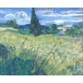 Зеленое пшеничное поле с кипарисом (Green Wheat Field with Cypress), 1889 - Гог, Винсент ван