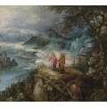 Горный пейзаж с искушением Христа - Брейгель, Ян (Старший)
