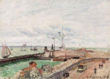 Пристань и семафор порта, 1903 - Писсарро, Камиль
