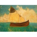 Лодка с желтыми парусами - Редон, Одилон