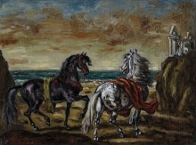 Лошади на берегу моря - Кирико, Джорджо де