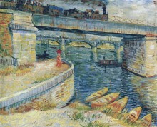 Мост над Сеной в Аньер (Bridges across the Seine at Asnieres), 1887 - Гог, Винсент ван
