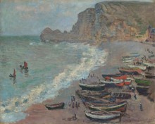 Пляж в Этрета, 1883 - Моне, Клод