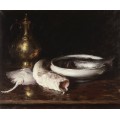 Натюрморт с медным кувшином и рыбой - Чейз, Уильям Меррит