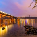 Ночь. Мост через Днепр - Сток