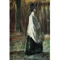 Женщина с белой шалью в лесу (Woman with White Shawl in a Wood), 1882 - Гог, Винсент ван