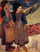 Две девочки, 1889 - Гоген, Поль 