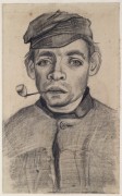 Голова молодого мужчины с трубкой (Head of a Young Man with a Pipe), 1884-85 - Гог, Винсент ван