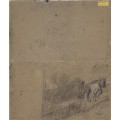 Пейзаж с крестьянином и двумя лошадьми (Landscape with Peasant and Two Horses), 1890 - Гог, Винсент ван