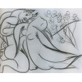 Минотавр и обнаженна, эскиз, 1933 - Пикассо, Пабло
