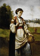 Женщина с кувшином - Коро, Жан-Батист Камиль