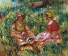 Две женщины на траве - Ренуар, Пьер Огюст