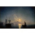 Вид на Неаполитанский залив лунной ночью - Айвазовский, Иван Константинович